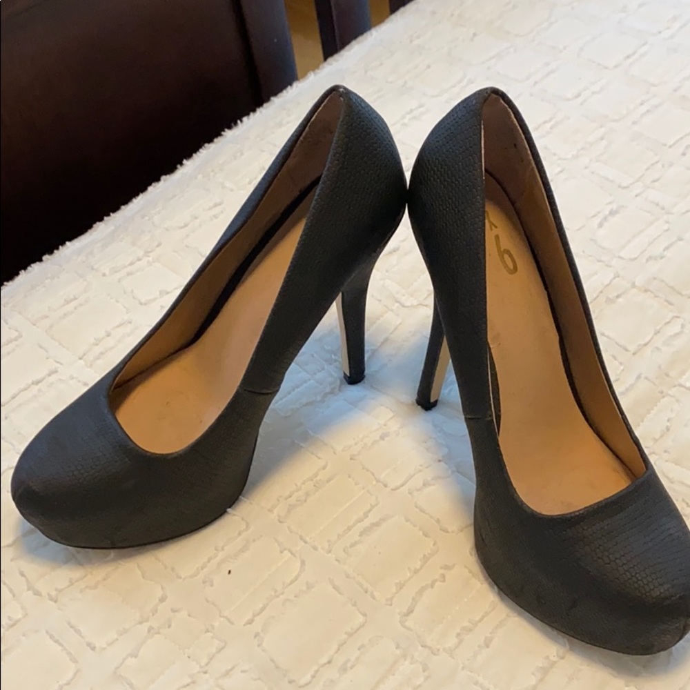 Black platform heels